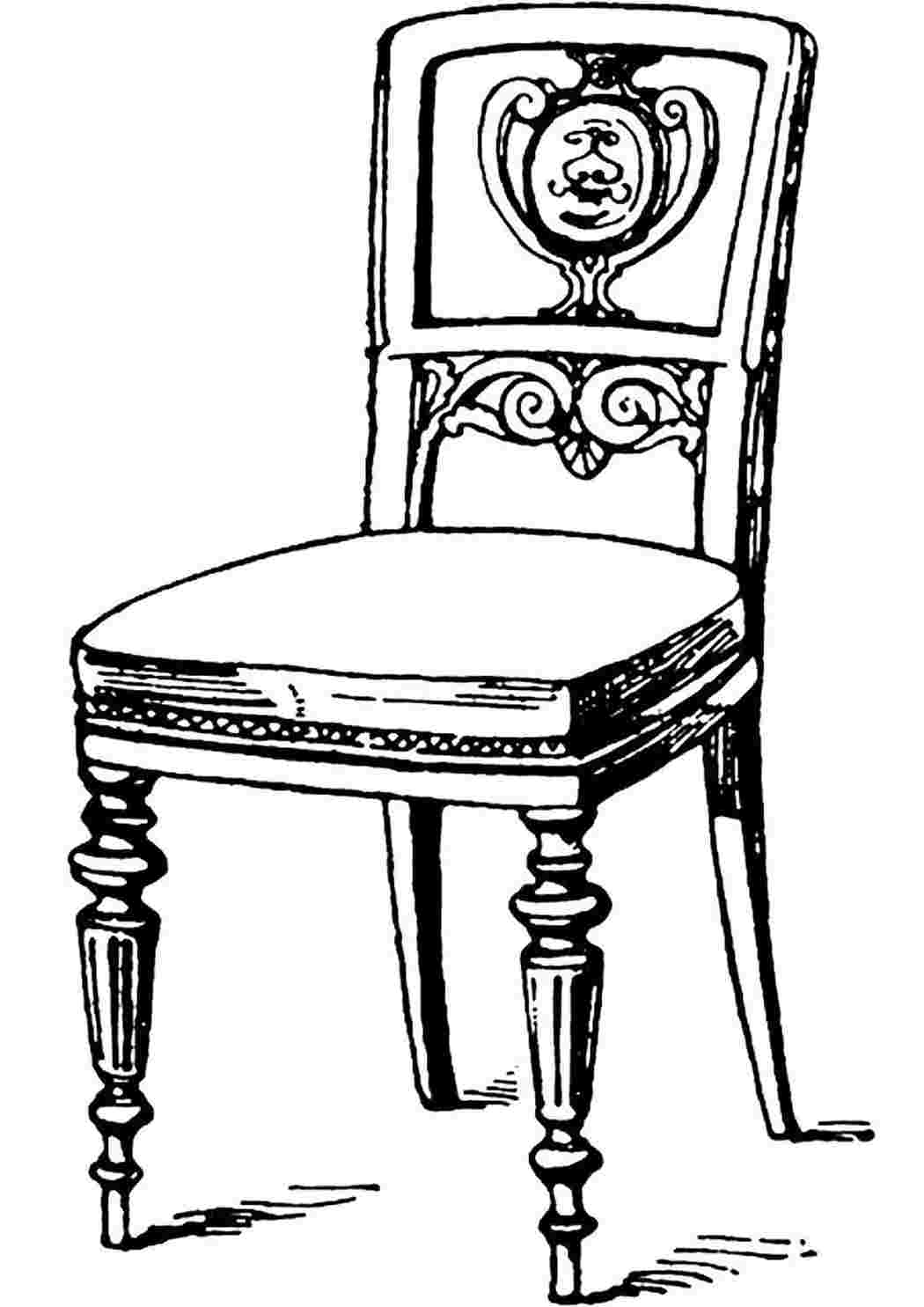 Резные стулья рисунок