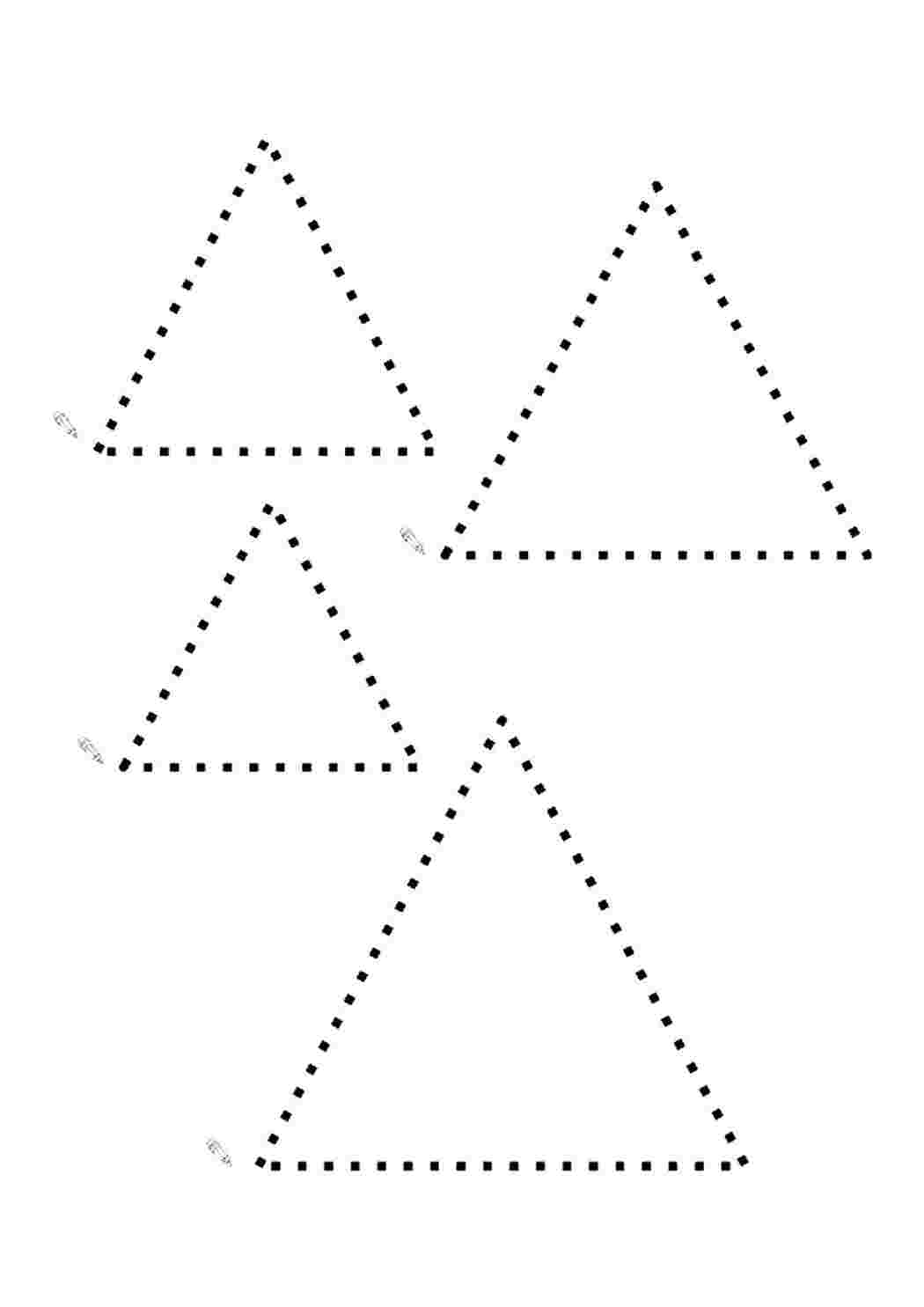 Рисунок 1 10 треугольник. Треугольник раскраска. Треугольник раскрашаъ. Фигуры для обводки для детей. Рисование геометрических фигур по точкам.