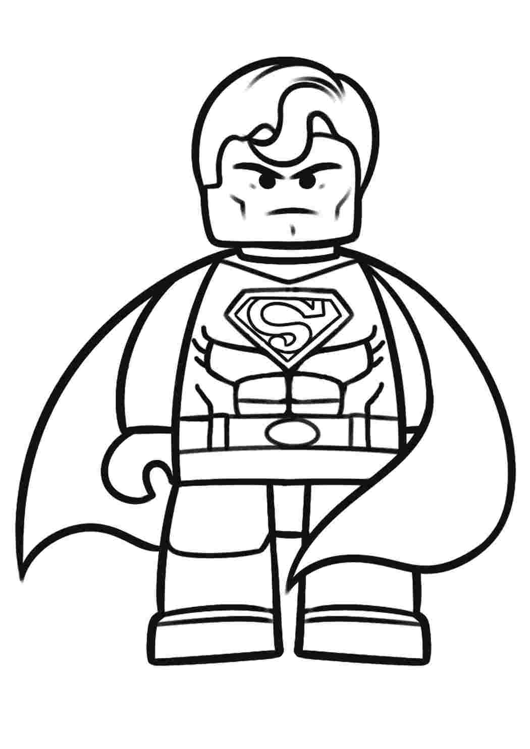 Лего Супермен раскраска