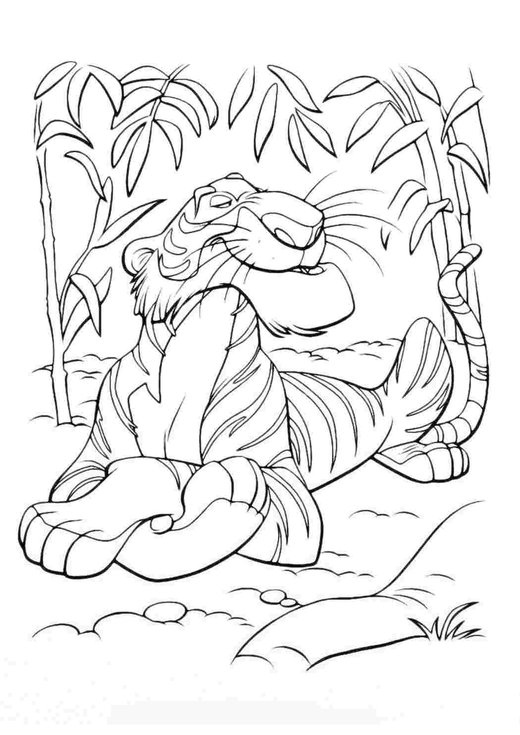Раскраска Тигр и леопард