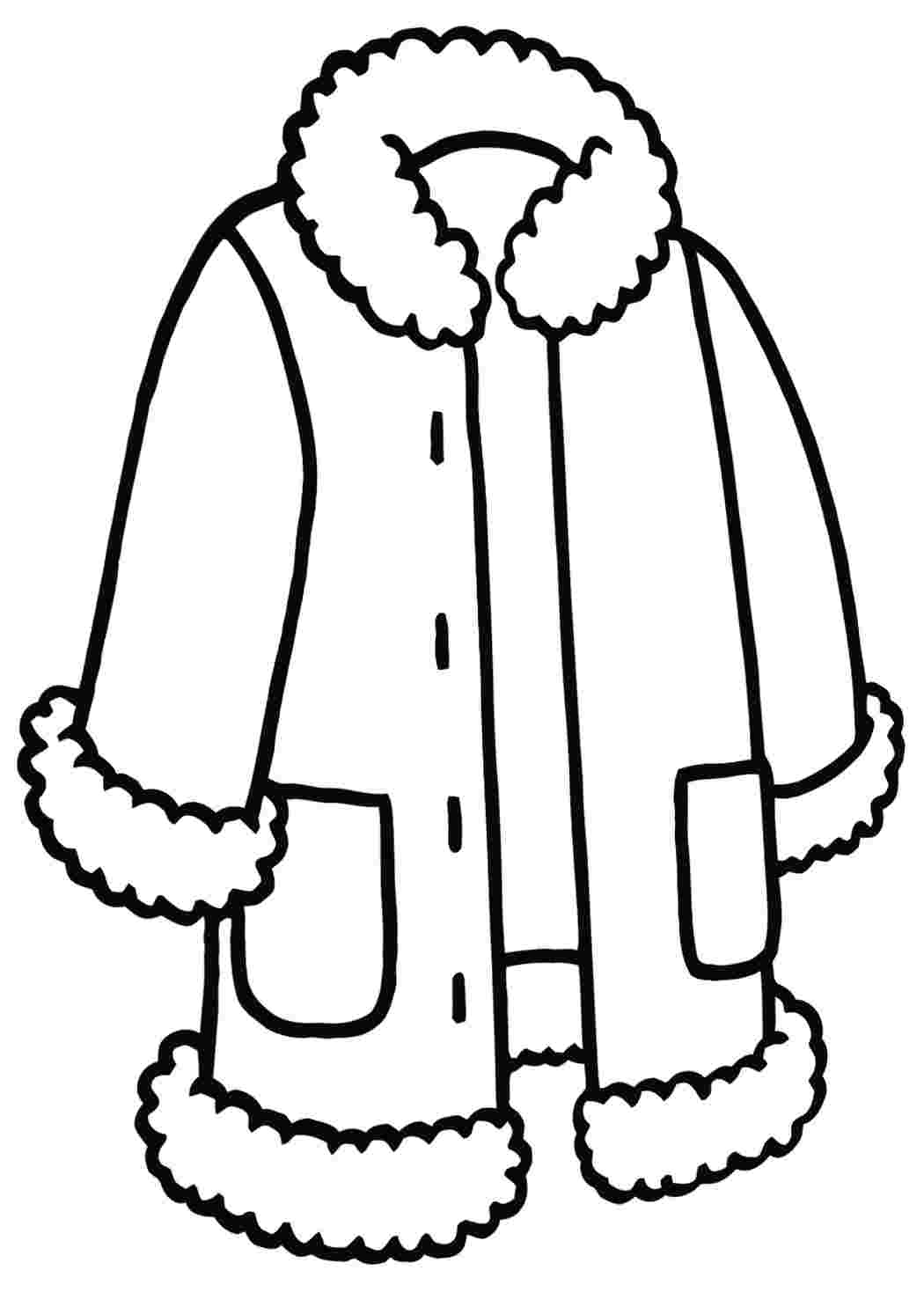 Зимнее пальто раскраска