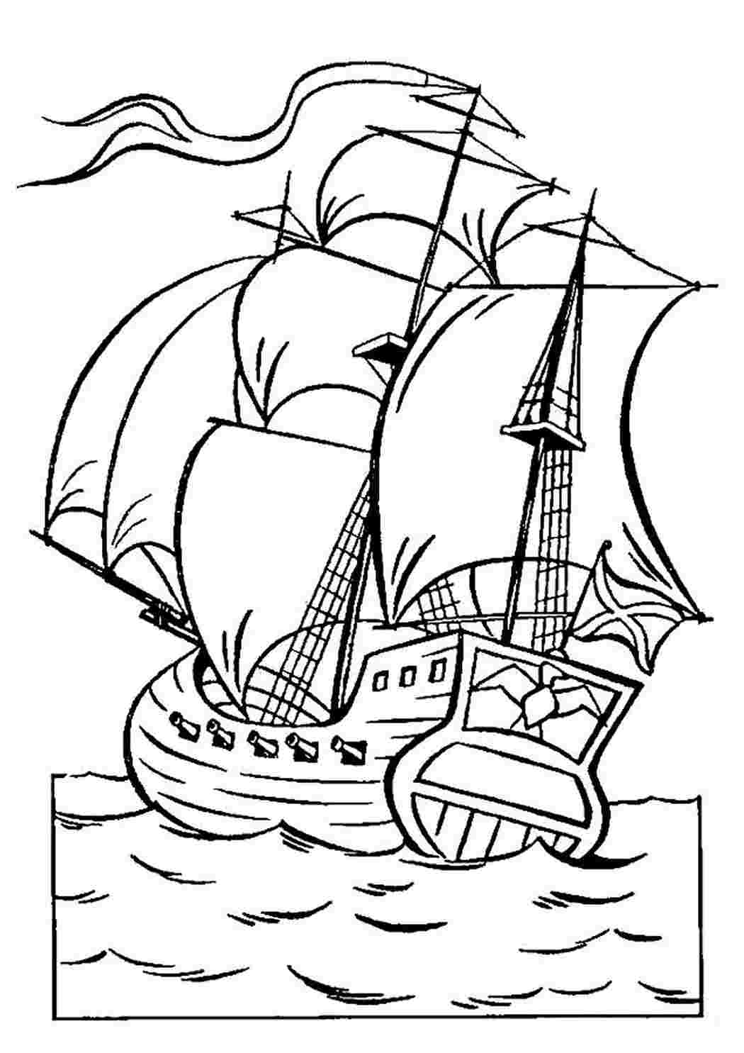 Корабль из сказки о царе Салтане раскраска