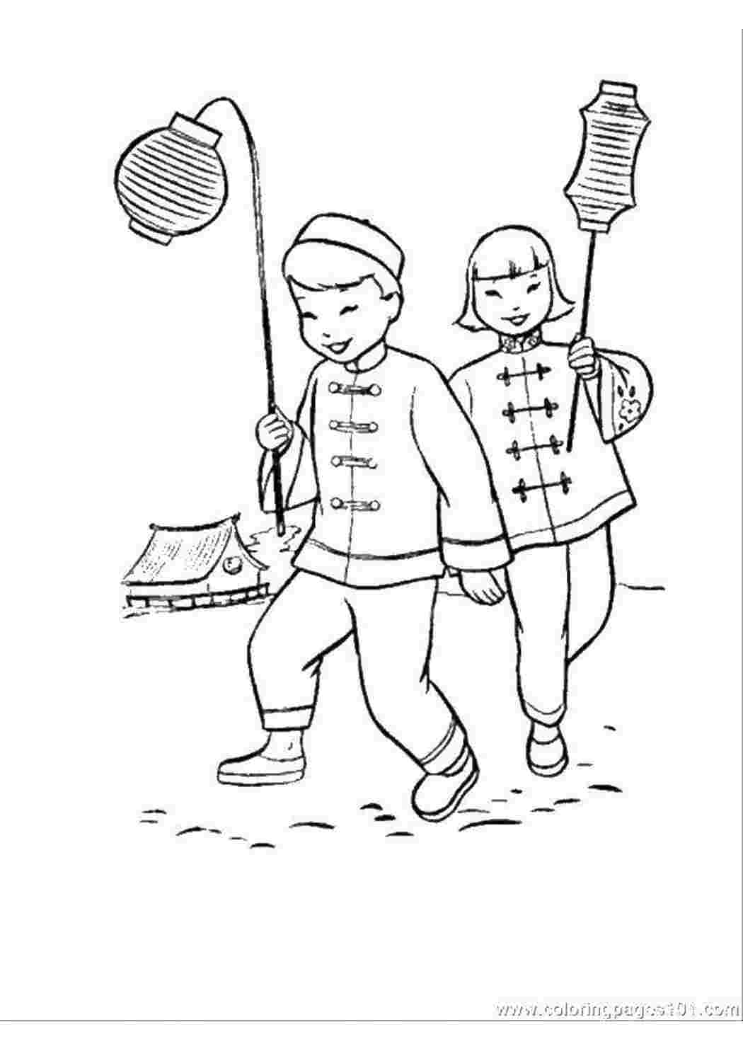 Китайский Новый Год Раскраски